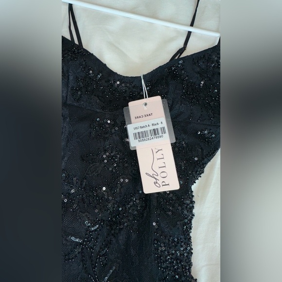 Ohpolly Lalita Embellished Lace Mini Dress in Black | US 4 / UK 8 - Picture 5 of 5